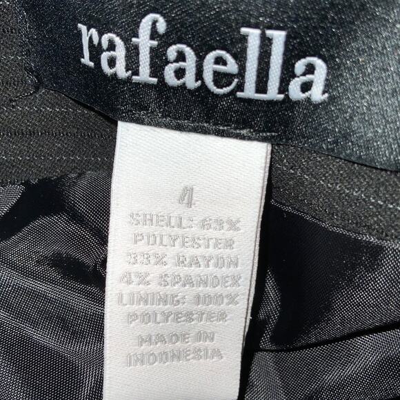 Rafaella Skirt Women's Size 4 Zipper Button Pockets Straight Pencil Skirt Black - Picture 7 of 7